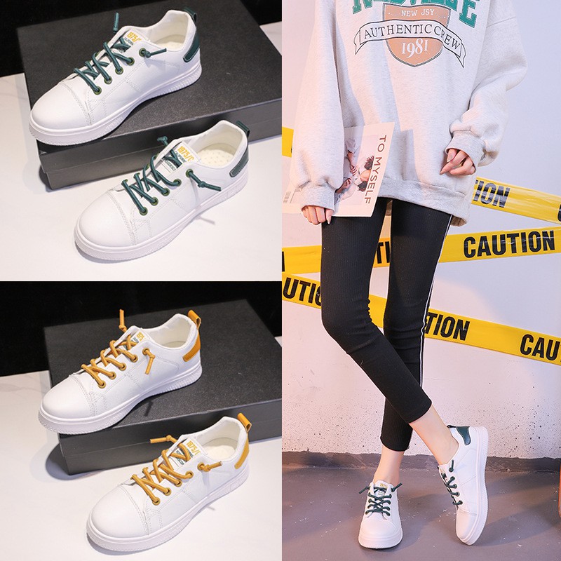 RYS - Plain Color Sepatu Sneakers Korea Fashion Casual - Ori Import