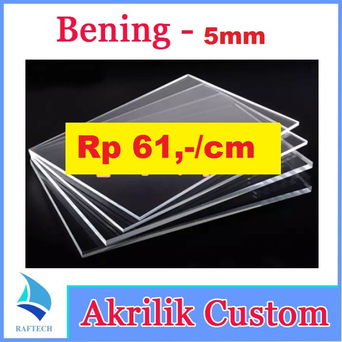 Akrilik Custom 5mm Bening Clear Acrylic 5 mm Laser Cutting Marga Cipta