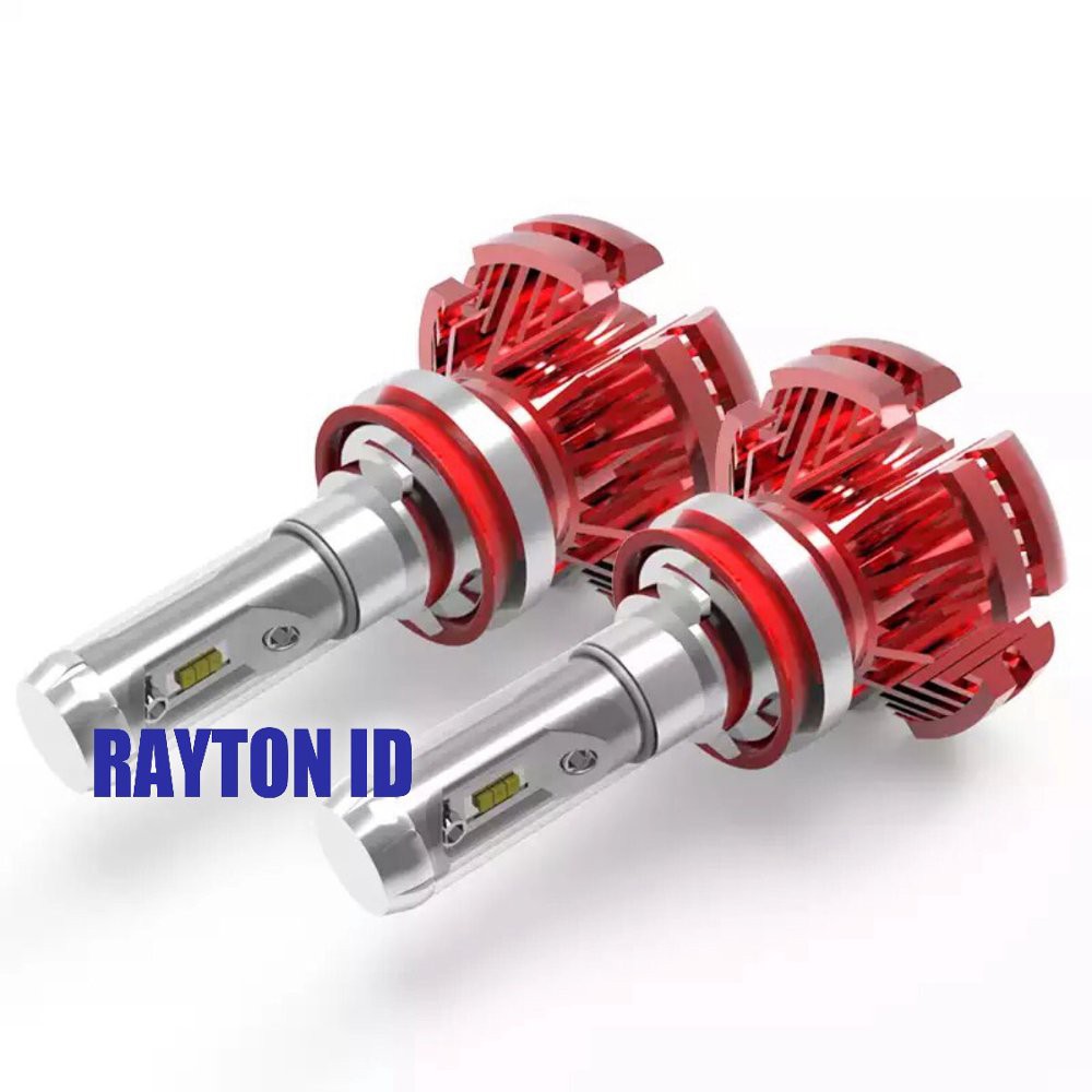 Lampu Led Mobil X3 H4 Red Edition Zes Chips 3 Warna 50 Watt R030