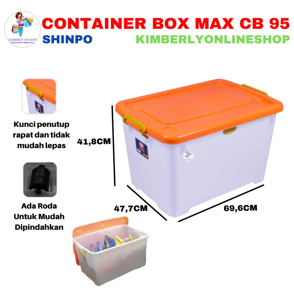 Box plastik utk menyimpan serbaguna container box Shinpo Max CB 95