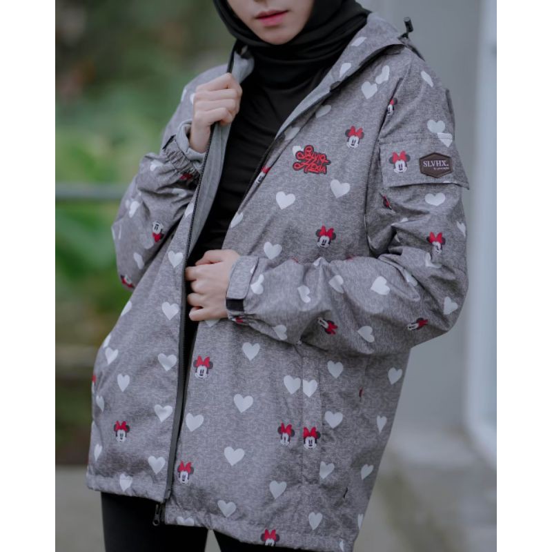 Jaket salvio hexia / jaket SLHVX casual taslan Fit XL. Cewek/Cowok salvio