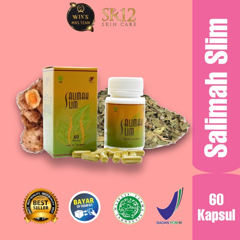 AMPUH  OBAT DIET HERBAL SALIMAH SLIM SR12 - PELUNTUR LEMAK KOTOR - PELANGSING TUBUH - OBAT DIET HERB