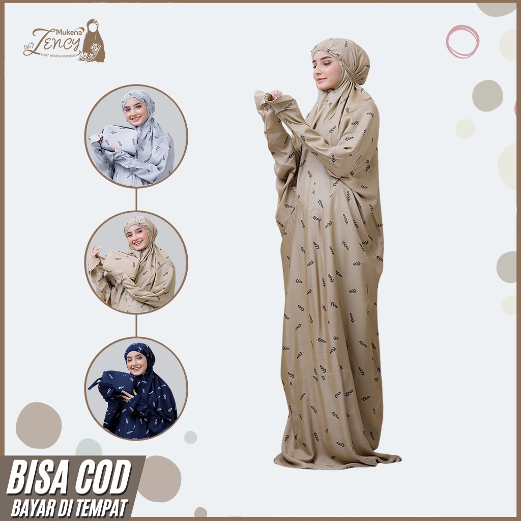 Mukena Terusan Dewasa Rosiana Mukenah Traveling Bahan Rayon Premium Super Adem
