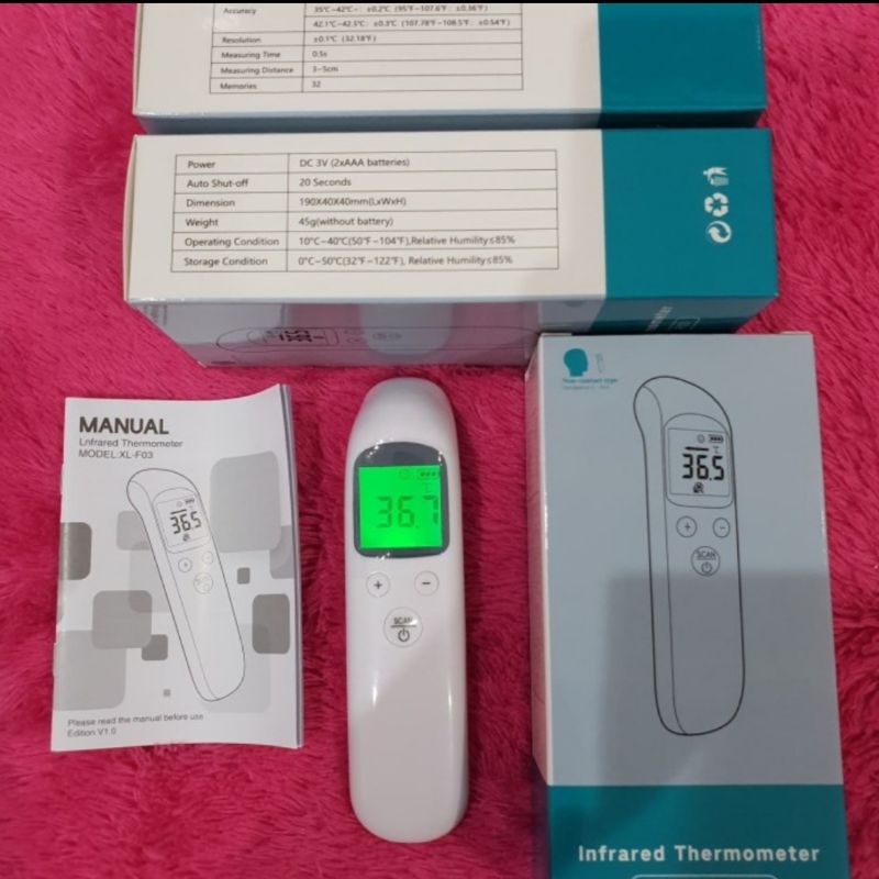 Thermometer Infrared Non Contact Thermogun - Thermometer Infrared Tanpa Kontak Termometer Termogun