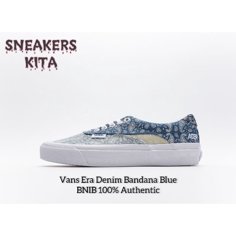 Sepatu Vans Era Denim Blue Bandana BNIB 100% Authentic