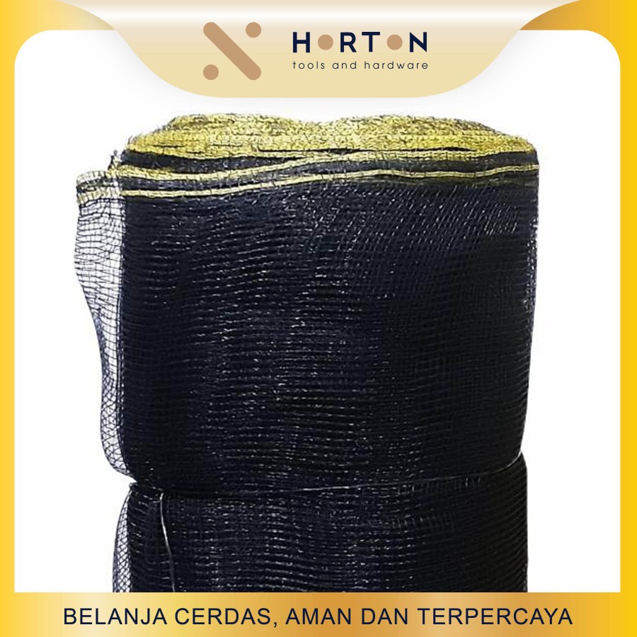Waring Jaring Hitam Serbaguna ROLL (Pagar,Kolam,Tambak,Perkebunan) 100 Meter