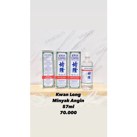 kwan long minyak angin import