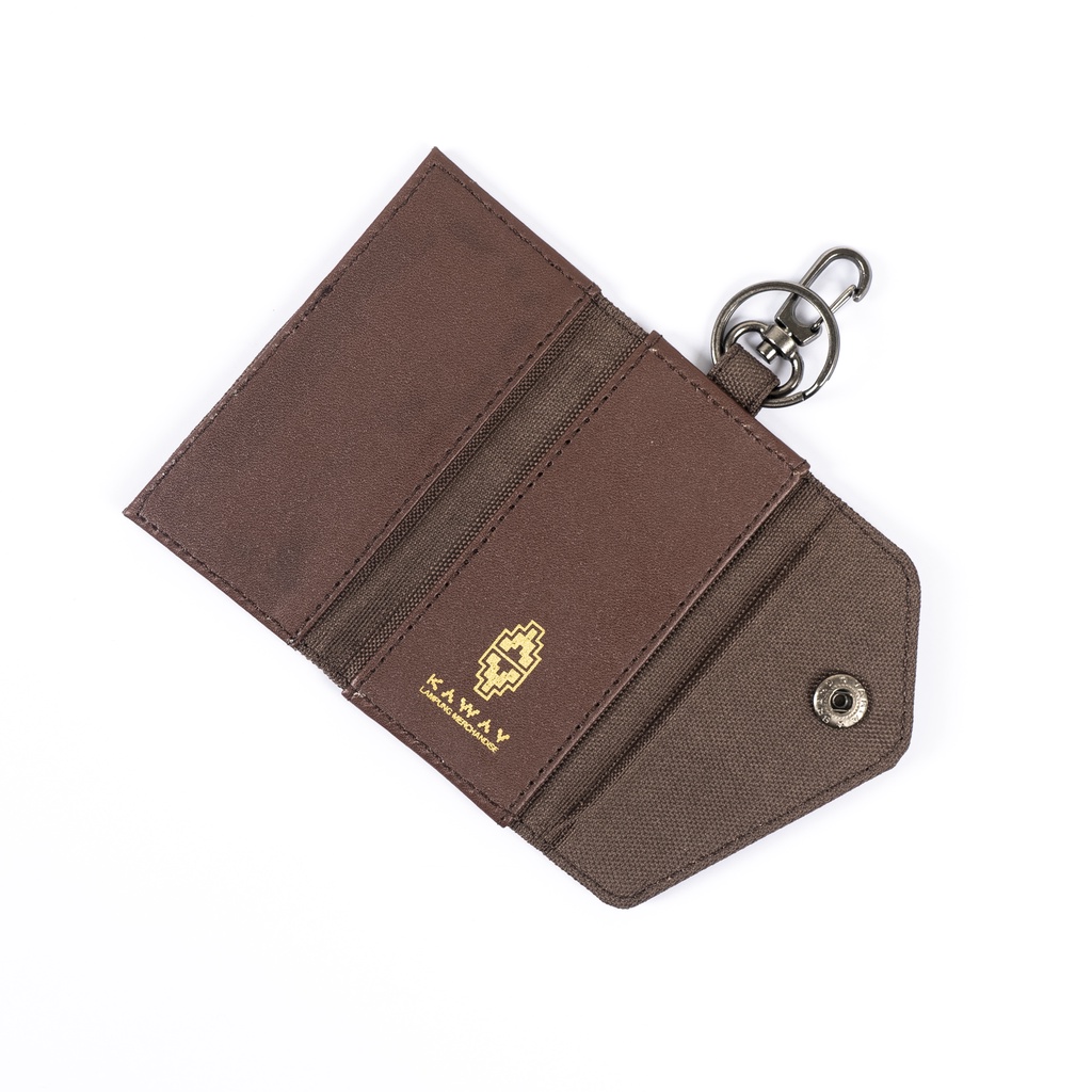 Kaway Gantungan Kunci Dompet STNK Mobil Motor GEOGRAPH KEY BROWN