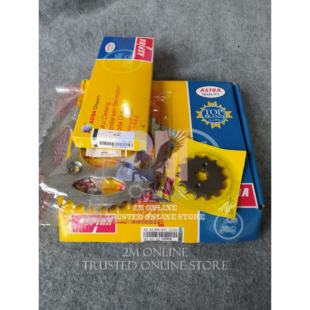 Mdr GEAR SET RANTAI SUPRA FIT NEW HARDENING MERK ASPIRA