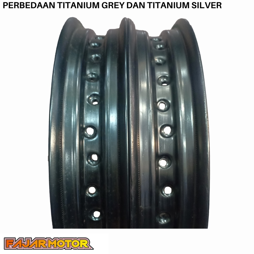 OBRAL TDR VELG U SHAPE 215 RING 14 TITANIUM SETENGAH LINGKARAN MATIC