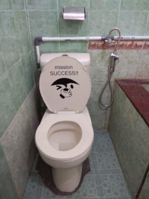Stiker Toilet Mission Success Decal Decor Closet Kamar Mandi Sticker