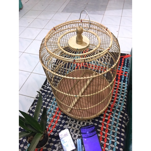 sangkar burung perkutut berkualitas asli rotan rakit sendiri
