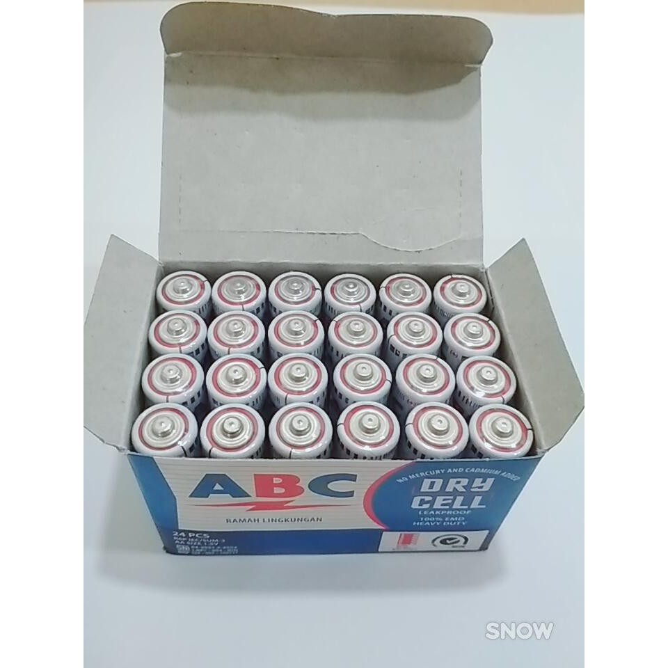 Baterai ABC Biru Battery Jam AA 1 dus 24 pcs Type 1.5V Baterai Jam Dinding Multifungsi