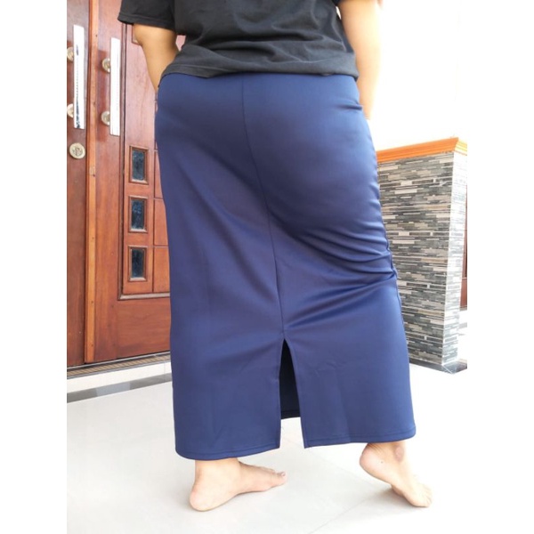 ROK SPAN SCUBA JUMBO PANJANG / ROK KERJA WANITA / ROK SPAN PREMIUM