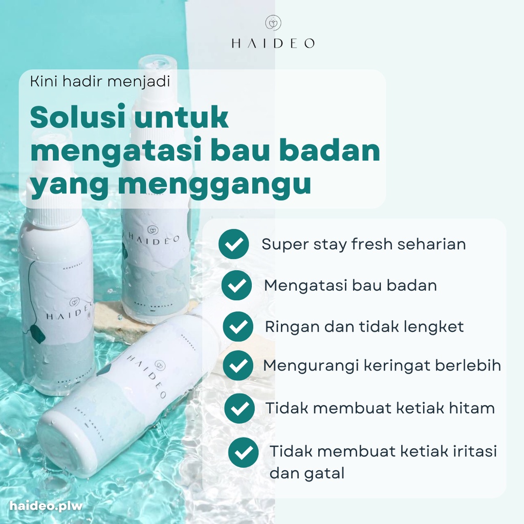 Haideo Deodorant Spray Pembasmi Bau Badan / Bau Ketiak