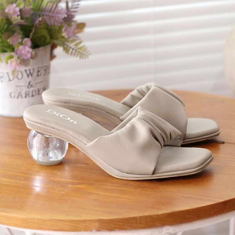 Sepatu High Heel Wanita Heels Branded Import Batam Terlaris Yq Uy KJ382 Dion Heels Kaca Wanita Terb