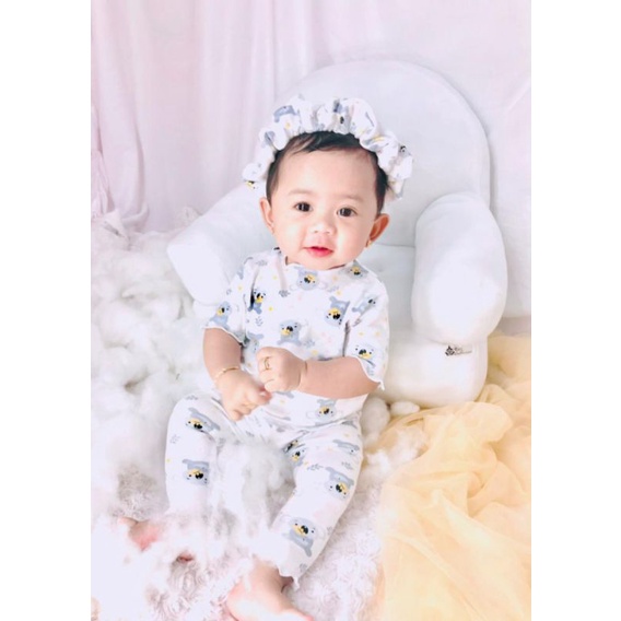 0-18BLN BABY GUMMY (VERSI A)  SETELAN BAYI FREE HEADBAND SCRUNCHIE SETELAN