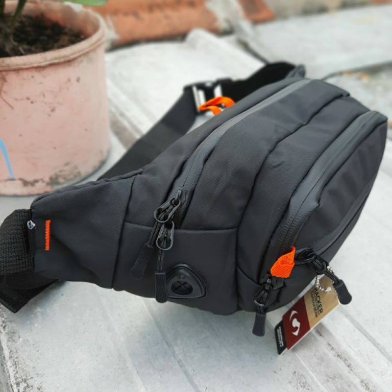 Tas Waistbag Pria Waterfroop Tas Pinggang Hacker Original Murah