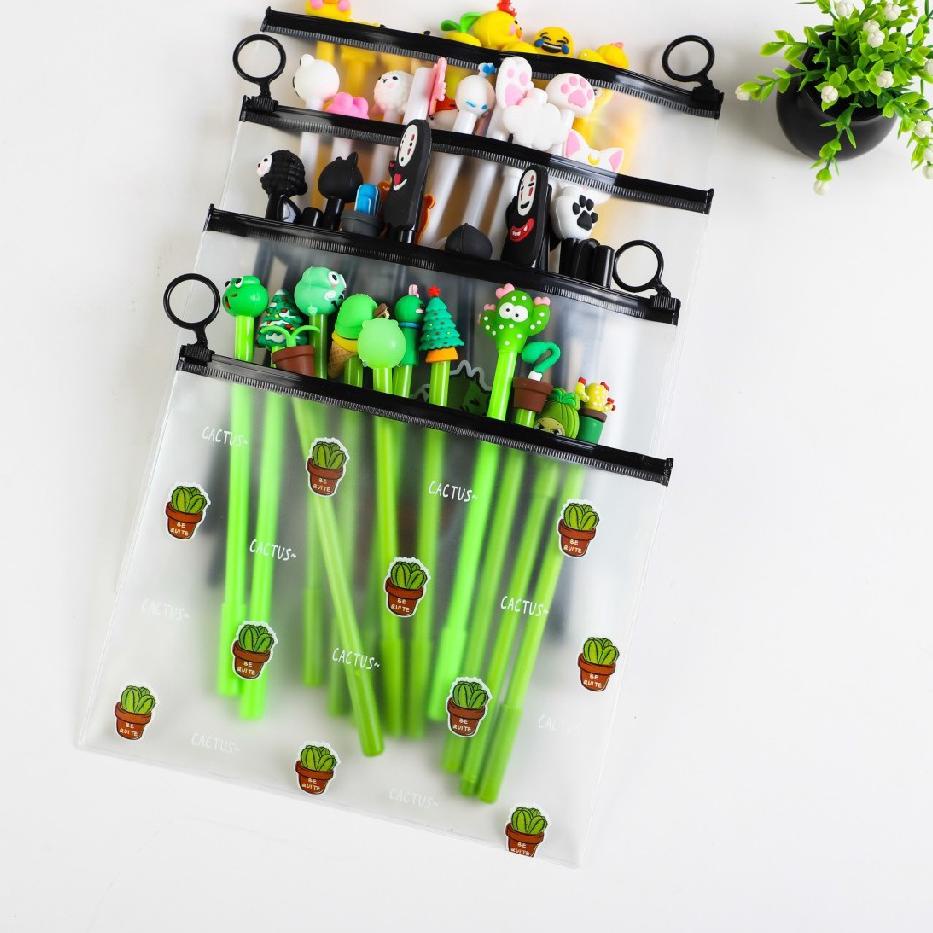 

ス ELFYDO - HL0078 Pena Set Karakter Cartoon isi 20 Pcs Plus Pouch Transparant Pulpen Set Import Terlaris