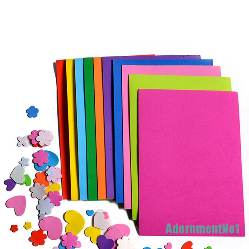 (AdornmentNo1) 10pcs / Pak Kertas Foam EVA Handmade Untuk Kerajinan Tangan Anak