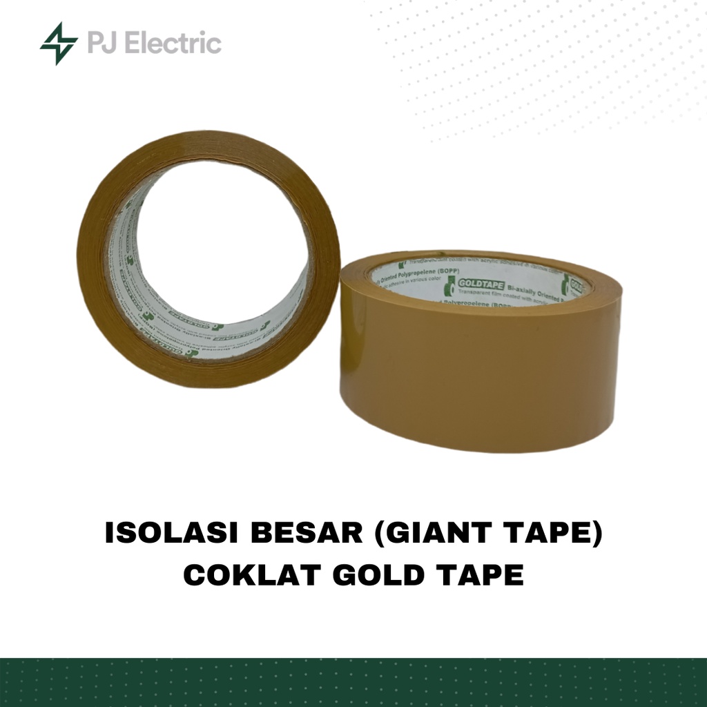 

ISOLASI BESAR (GIANT TAPE) LAKBAN COKLAT GOLD TAPE