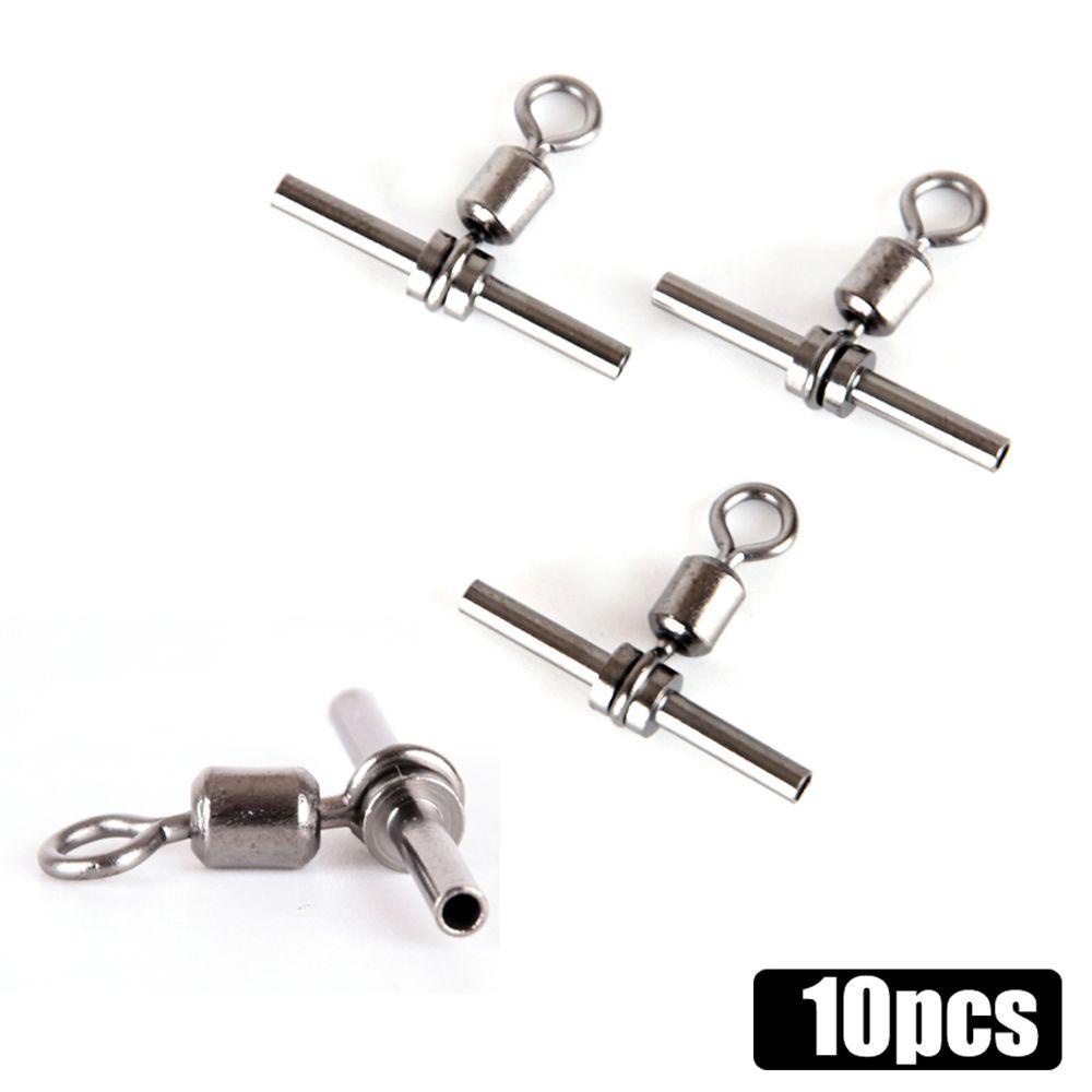 Lanfy Aksesoris Konektor Kail Pancing 10Pcs Cross Swivel Ball Bearing Fish Tool Rolling Swivel Garis Ikan Rolling Swivel