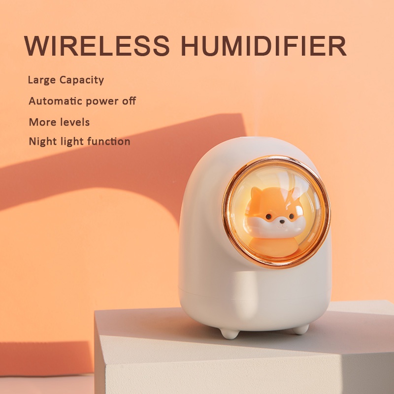 ✅COD Penjual Lokal✅ CORN Pportable Humidifier Diffuser Aromaterapi Lucu Wireless Mini Oil Murah Humidifiers Kapsul Ruang Angkasa Diffuser Ultrasonic With Led Night Light