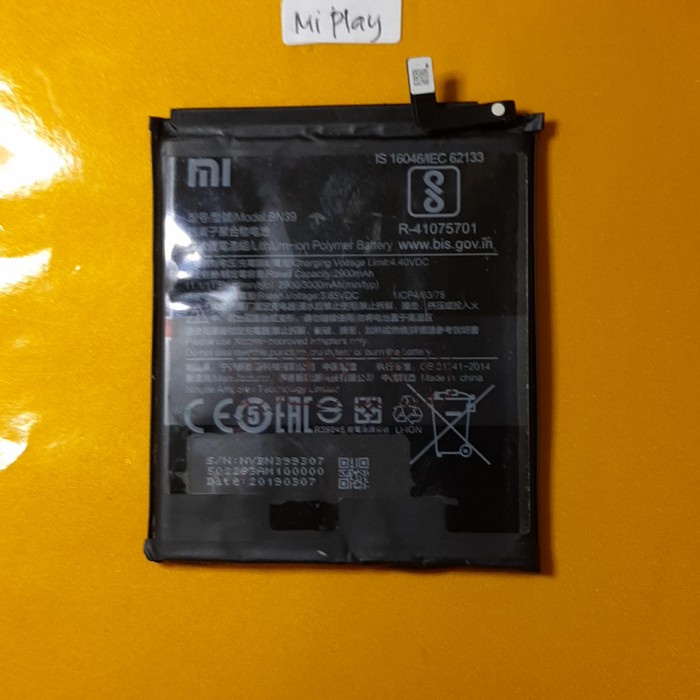 Batre xiaomi mi play bekas ori copotan
