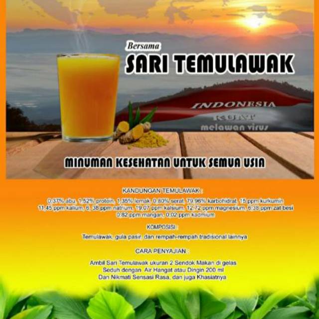 

Sari temulawak / minuman kesehatan temulawak / temulawak herbal