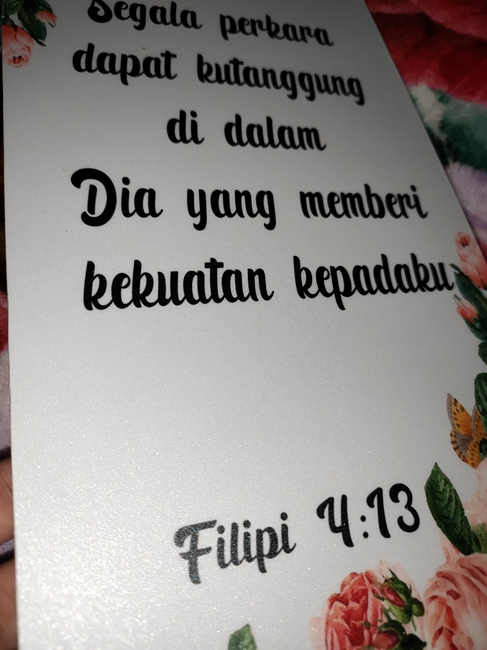 Hiasan Dinding Rohani Kristen/katolik Bible Verse Poster Kayu Dekorasi