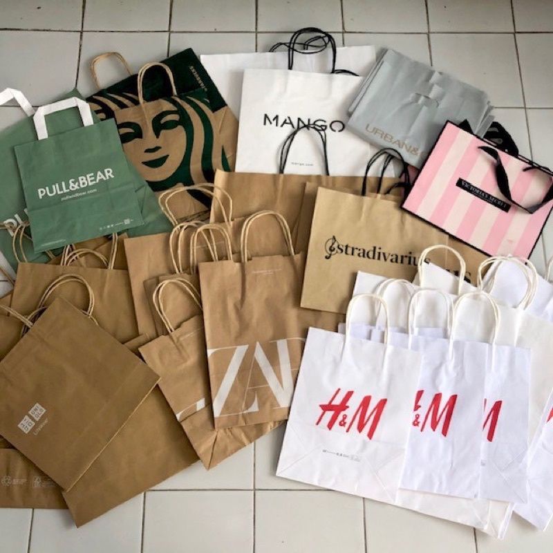 PAPERBAG BRANDED ORIGINAL ZARA HNM RUBI PNB VS ZARA DLL