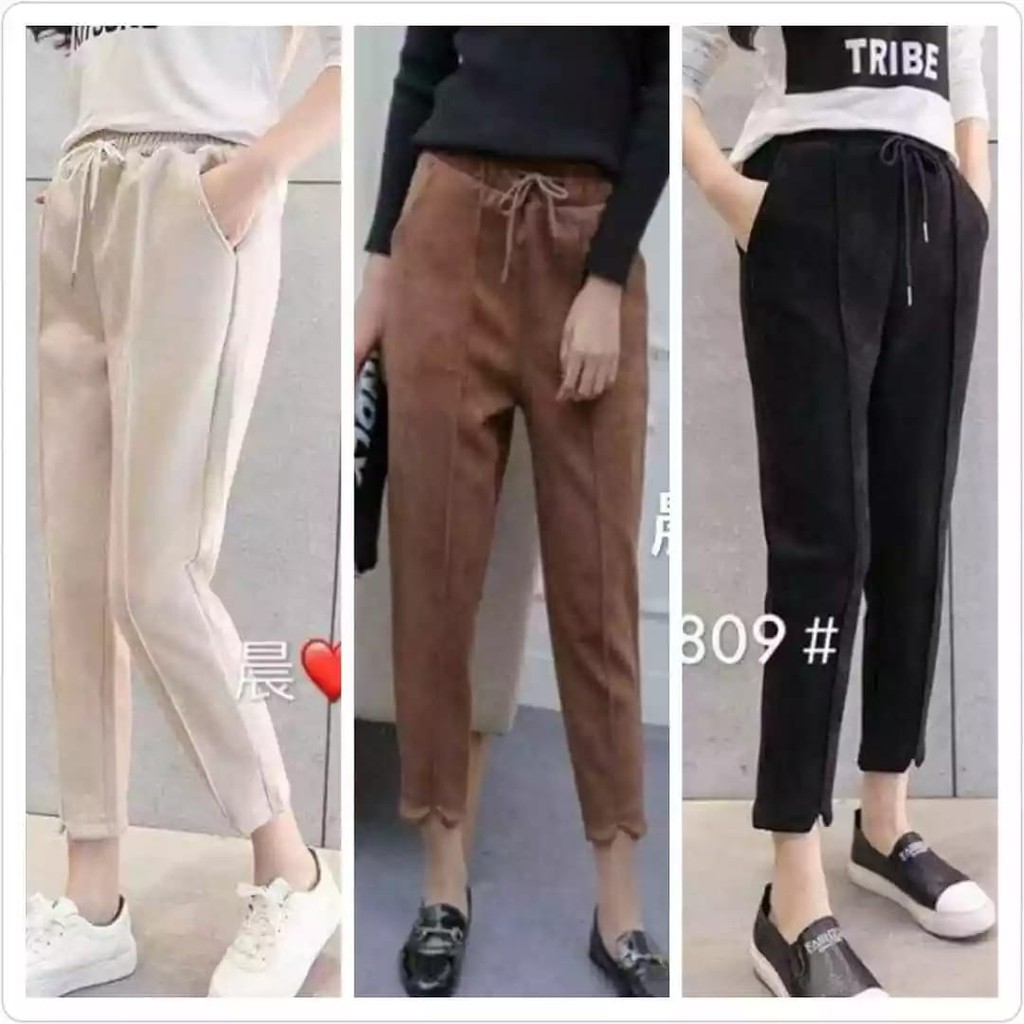 Celana Suede Tali Serut / Zahra Pants Suede