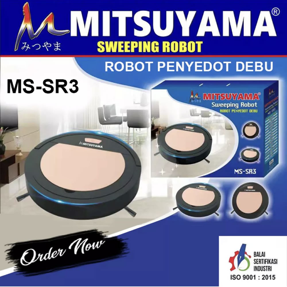 Sweeping Robot / Robot Penyedot Debu Vacum Mitsuyama MS-SR3 / Vacuum Cleaner Rumah