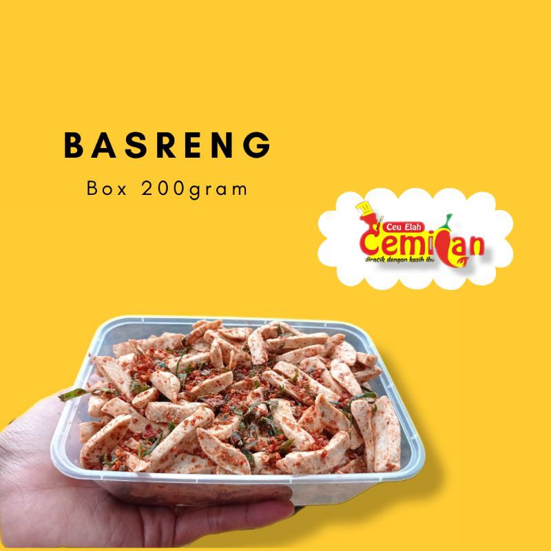 

Basreng / Baso ikan goreng Bandung pedas 200gram kemasan box Cemilan ceu elah