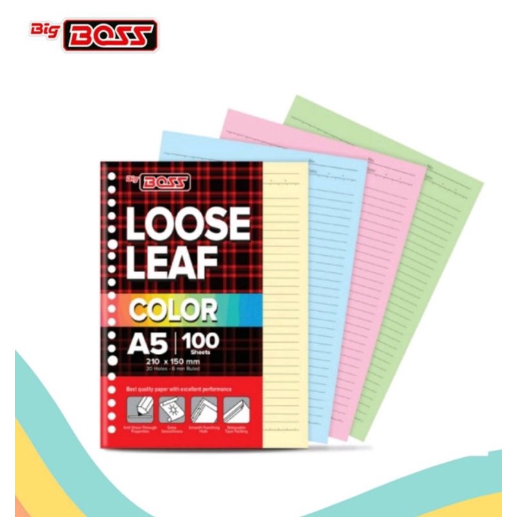 

BIG BOSS LOOSE LEAF A5 100 LEMBAR COLOUR