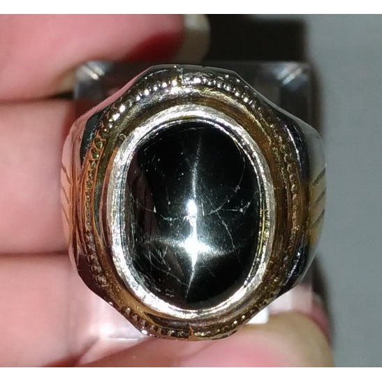 Cincin Batu Akik Black Star Diopside Nilam 4 Ray Asli Lazada Indonesia