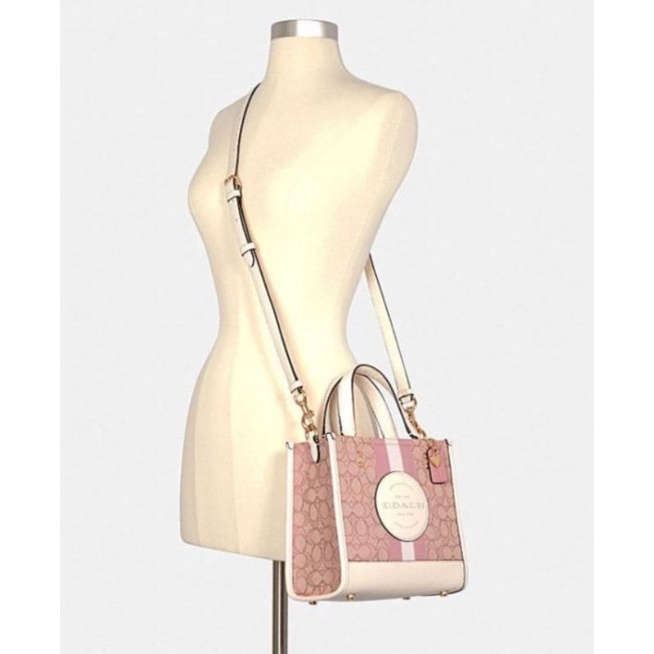 Coach Dempsey Tote In Signature Jacquard With Stripe And Coach Patch (C5155)