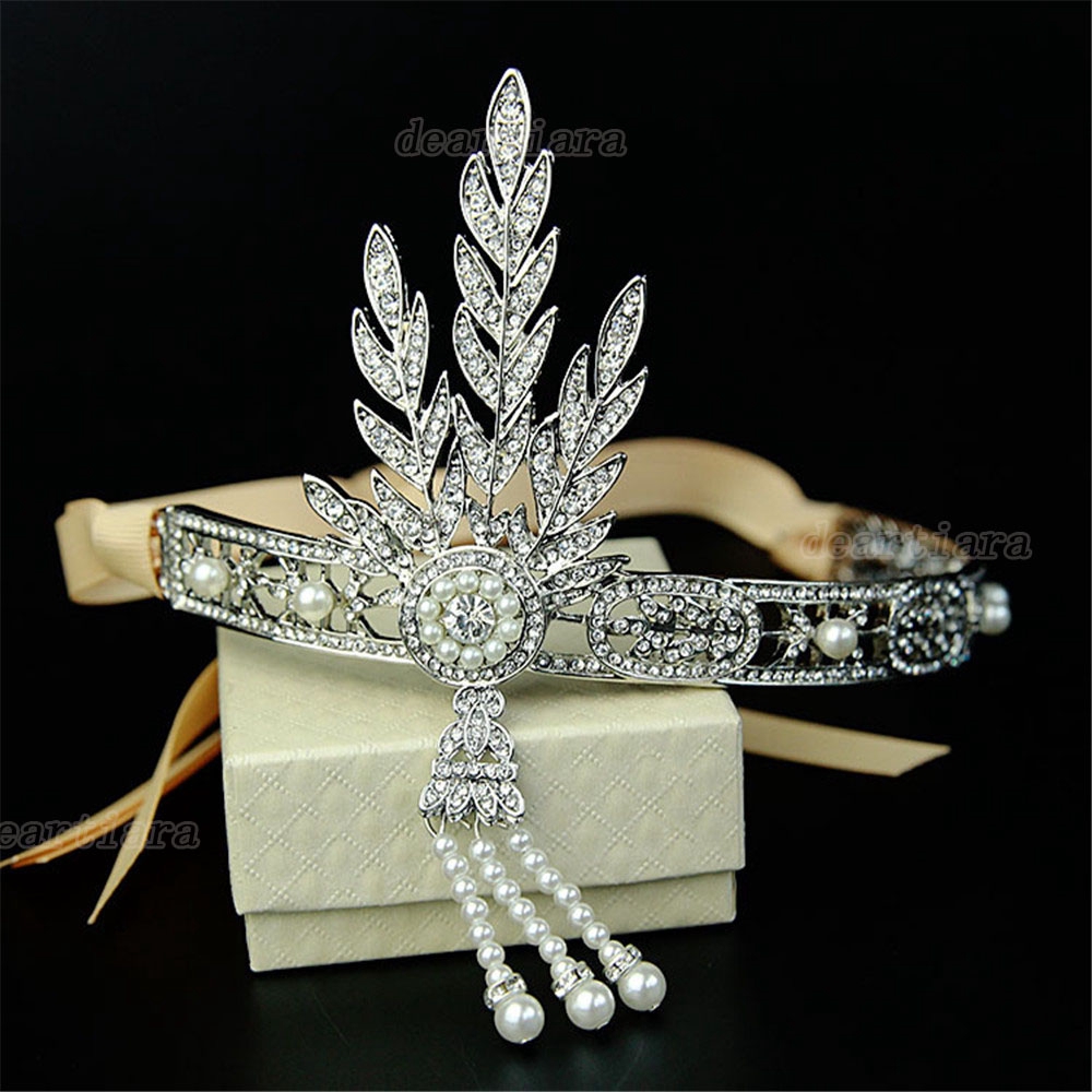 Bride Pearl Crown Hair Tie European and American Headdress Headband