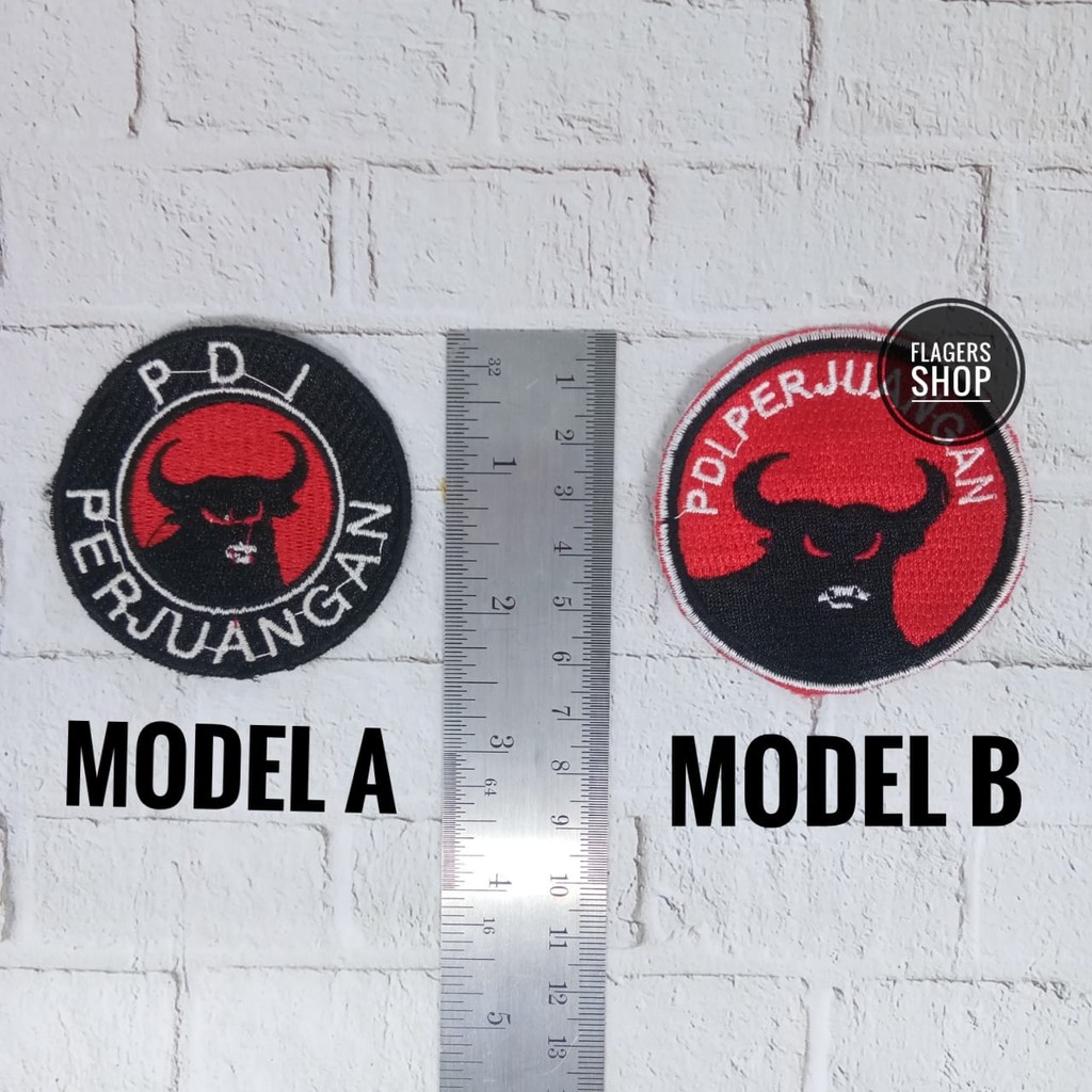 Bedge Bet Bordir Partai PDIP / Logo / Atribut / Emblem / Patch / Patches