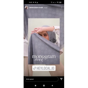 MONOGRAM SCARF SPACE GREY HEYLOCAL.ID