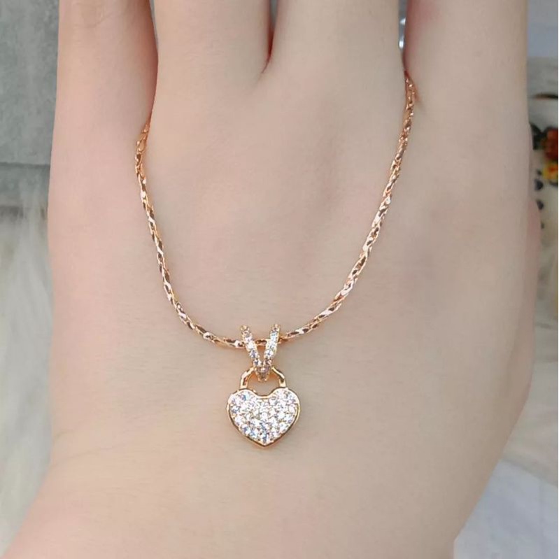 Kalung Titanium Wanita Anti Karat, Anti Alergi, Tahan Lama, Di Jamin REALPICT 100% Dan High Quality, Kalung Love Wanita Gi