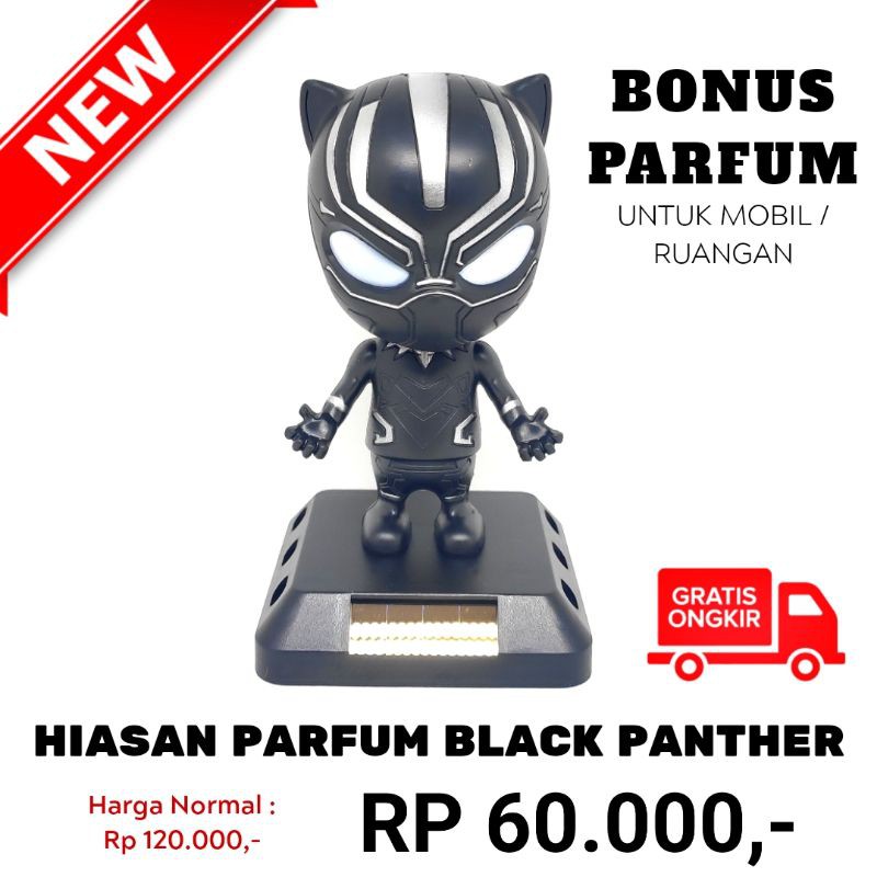 Hiasan Dashboard mobil pajangan ruangan+ Bonus parfum Black Panther