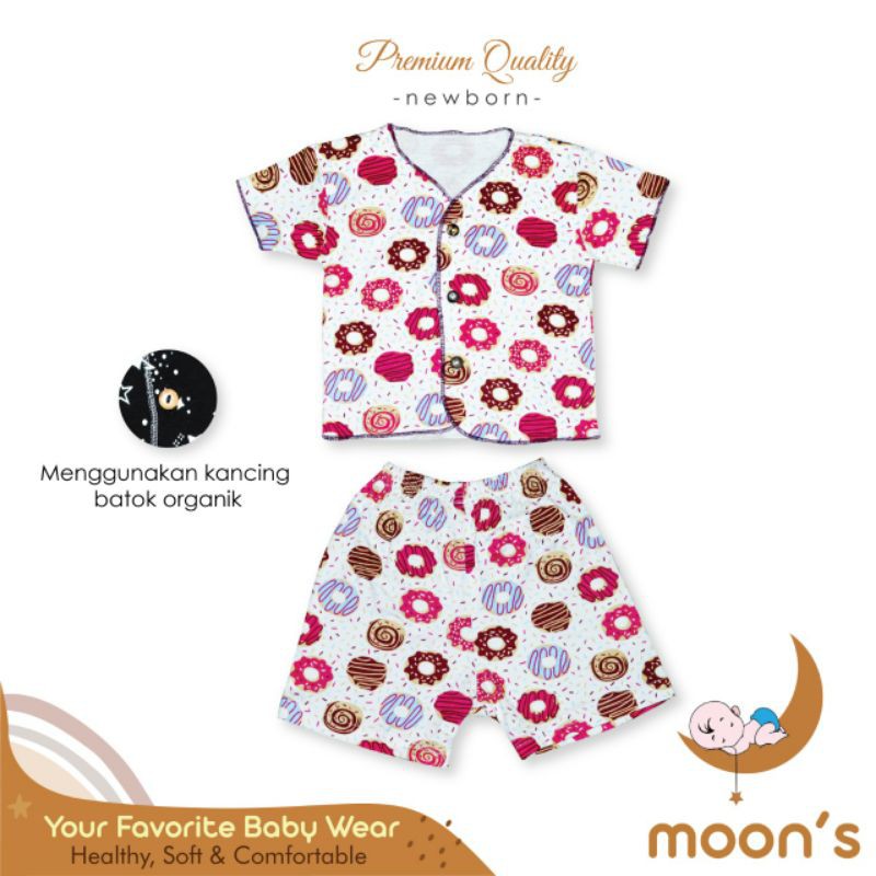 STELAN PENDEK KANCING PREMIUM MOONS STELAN NEW BORN BAJU