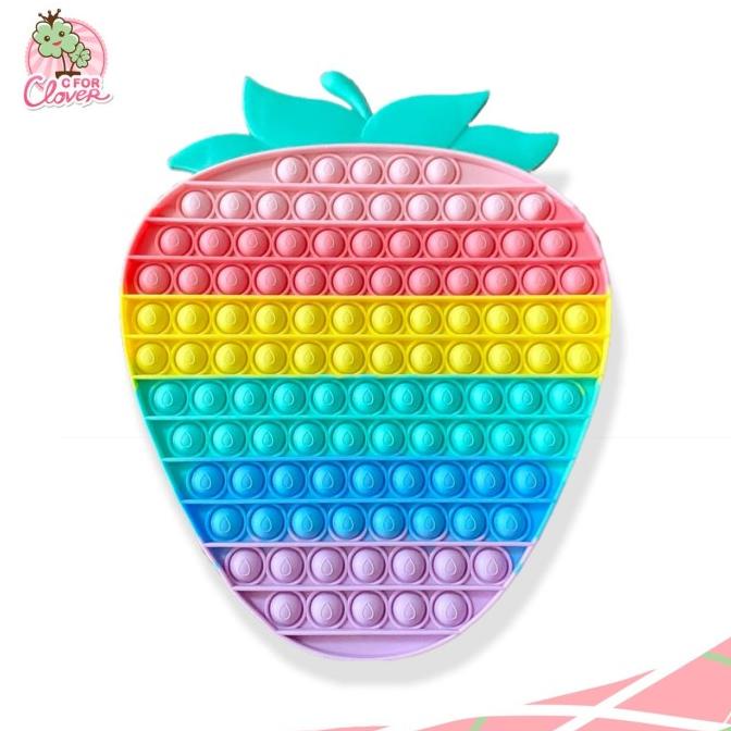 

POP IT XXXL PASTEL STRAWBERRY PREMIUM / rainbow popit tiktok bubble