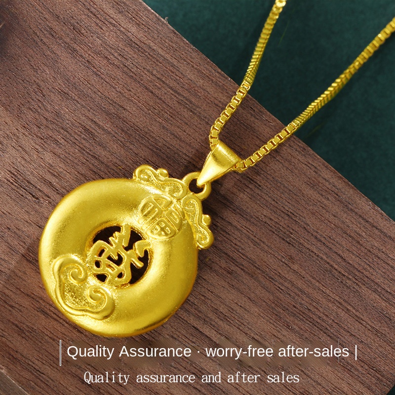 Kalung Liontin Bentuk Awan Model Hollow out Bahan Emas Asli Kadar 375Gaya Korea Untuk Pasangan