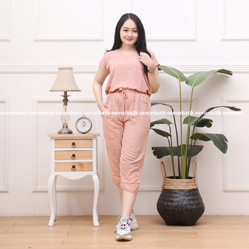 SET ASTRID GIRL - Setelan Wanita Korea Kekinian(baju+celana) Size fit to XL Hk-21 - Setelan Wanita Jumbo Murah - BAHAN RAYON