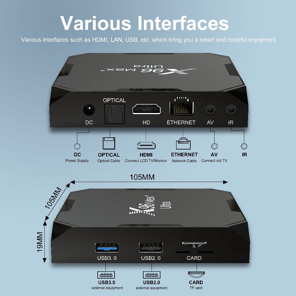X96 MAX PLUS ULTRA - Android OS Smart TV Box 8K UHD - Android TV Set Top Box - Merubah TV Anda Menjadi SMART TV
