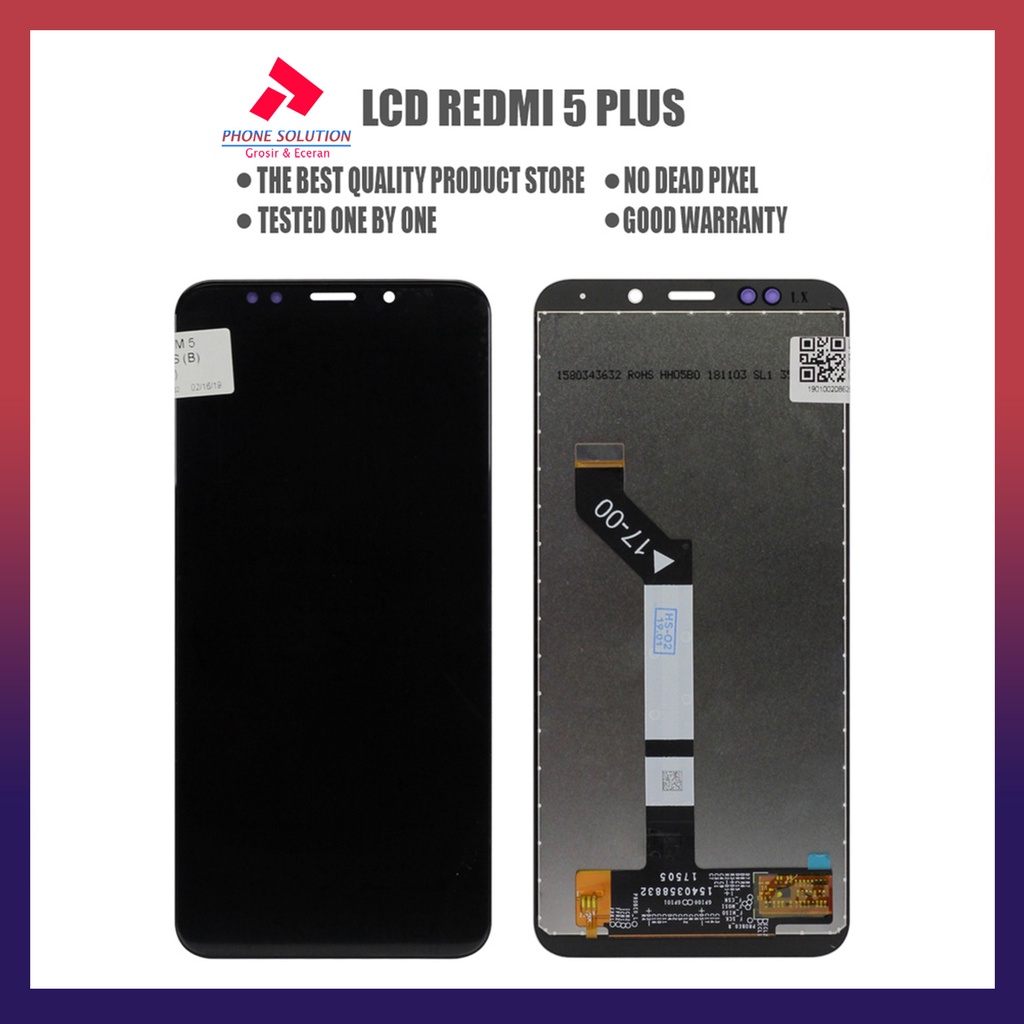 LCD Xiaomi Redmi 5 Plus Fullset Touchscreen // Supplier LCD Xiaomi Redmi - Garansi 1 Bulan