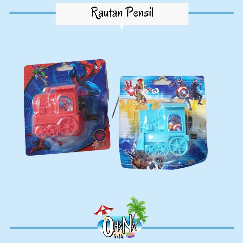 

OHANABETH - RAUTAN PENSIL ANAK TRAIN MAINAN CAPTAIN AMERICA SPIDERMAN