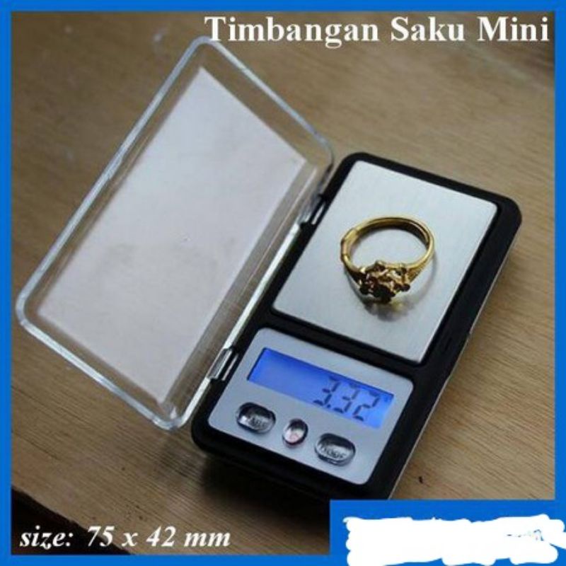 Timbangan Emas Digital Mini Perhiasan Berlian  Pocket Scale 200 Gram 0.01